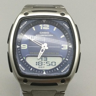 Casio Telememo 30 Mens Watch 39mm Blue Dial AW-81 2747 Analog