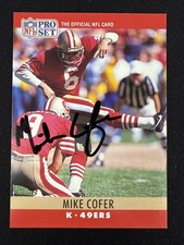 Mike Cofer Auto On-Card In-Person 1990 Pro Set Football San Francisco 49ers #286
