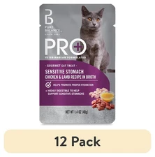 (12 pack) Balance Pro+ Sensitive Stomach Chicken & Lamb Recipe in Broth, 1.4 oz