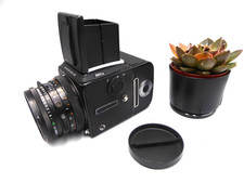 RARE all black Hasselblad 503CX  Body + Planar T* 80mm f2.8 CF lens A12 120 Back