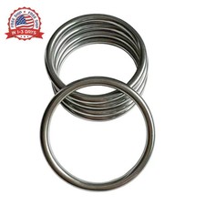 Metal O Ring, 5 Pack 2.8 inch Seamless O Ring Stainless Steel Rings Heavy Duty R