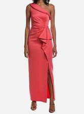 Eliza J Women's Red Sleeveless One Shoulder Gown Dress Size 6