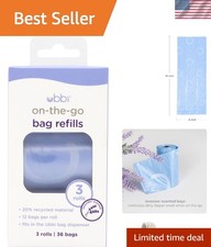 Compact 36 Count Lavender Diaper Disposal Bags - Fresh and Convenient