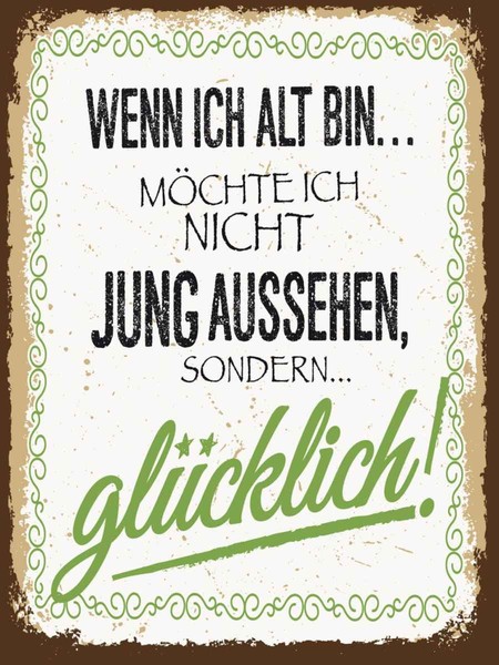 Holzschild 40X30 Cm Wenn Ich Alt Bin MöChte Nicht Spruch Zitat Deko Geschenk Hol-image