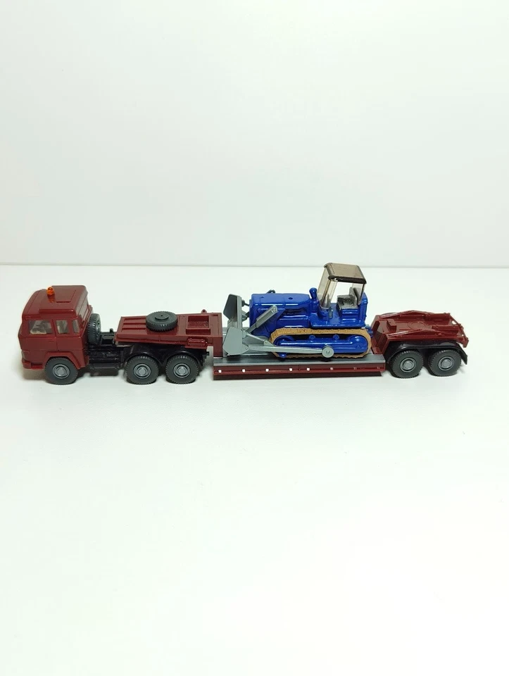 Wiking Magirus Tieflader Schwerlasttransporter mit Planierraupe 1:87 H0 - Bild 2 von 4
