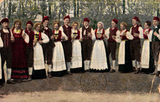Norway Christiania Bunad People Traditional Costume Posted 1907 Postcard L2