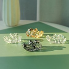 Crystal Crocodile Figurines Collectible Glass Animal Ornament Table Decor Gift