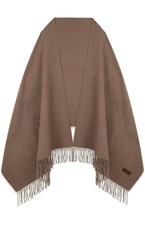 Large brown cashmere shawl wrap scarf super soft!