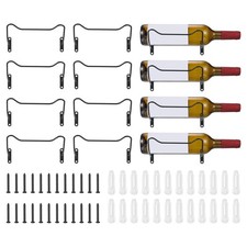 12 Pcs Spiral Wine Wall Holder Metal Iron Hanging Wine Bottle Holder Display