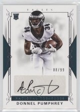2017 Panini National Treasures Rookie Signatures 88/99 Donnel Pumphrey Auto 5w7