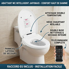 Abattant WC Japonais Connecté - Siège Chauffant Bidet Électrique + Télécommande