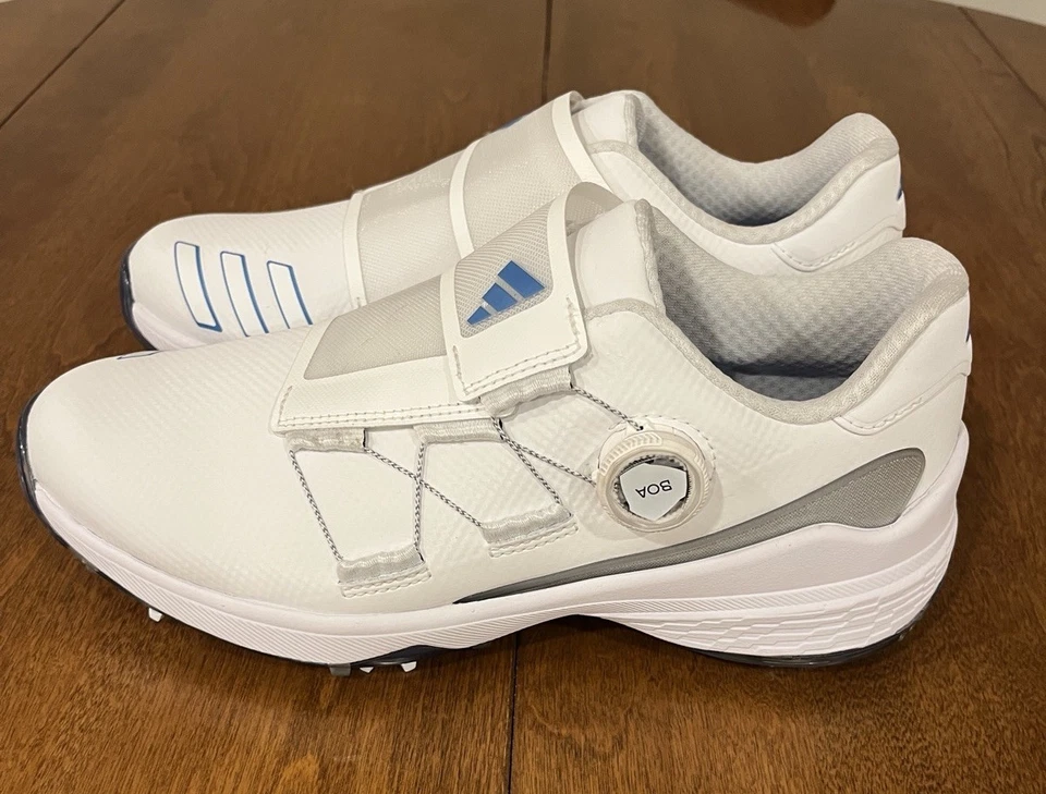Zapatos de golf Adidas ZG23 BOA Lightstrike para hombre 9,5 blanco azul sin usar Foto 4 de 4