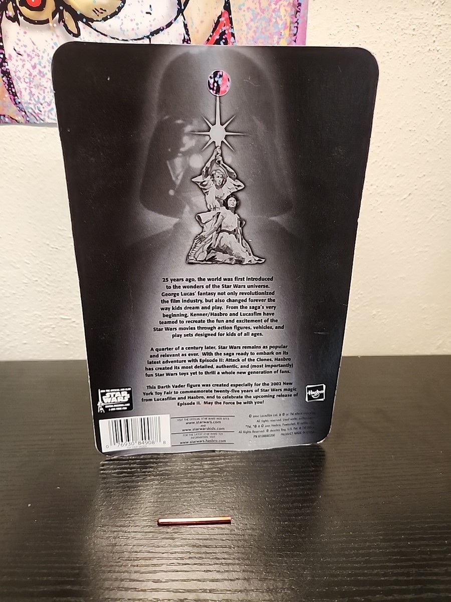 Star Wars Dark Vador Silver 2002 Toy Fair – MOC MINT Scellé – Starcase – RARE