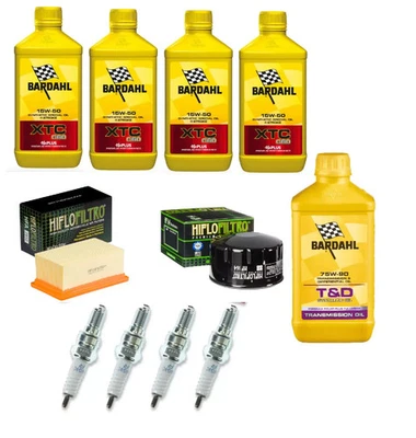 BARDAHL NGK HIFLO KIT TAGLIANDO BMW R 1200 R BARDAHL 15W50 FILTRO OLIO ARIA 4 CANDELE OLIO CARDANO