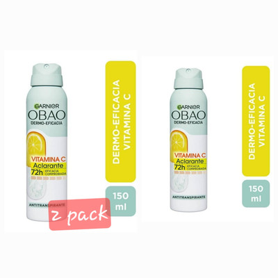 GARNIER OBAO DERMO EFICACIA ANTI TRANSPIRANTE 72H/VITAMINA C /ACLARANTE (2 pack)