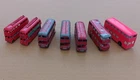 7x Matchbox by Lesney Vintage Red Diecast Buses Playworn Condition.