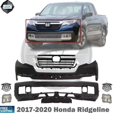 Front Bumper Cover Primed & Grille Assembly Kit For 2017-2020 Honda Ridgeline