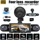 Mejor Camara De Seguridad HD 1080P Para Carros De 360° Cámara De 4 Canales+64GB