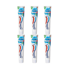 6x Aquafresh Freshmint Toothpaste 125ml Fluoride 1450ppm Fresh Breath Strong