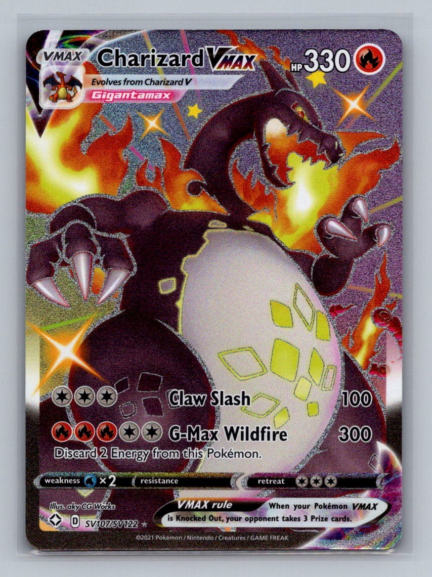 Pokemon Charizard VMAX Shiny Holo Rare Shining Fates: Shiny Vault SV107/SV122 NM