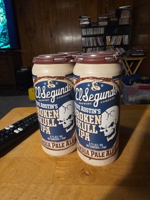 Broken Skull IPA 4 Pack Stone Cold Steve Austin Empty Cans Display