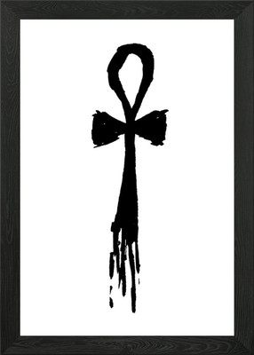 Dark and Gritty Ankh Gerahmtes Wandbild Poster Leinwanddruck Bild