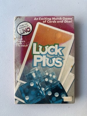 Vintage LUCK PLUS Card and Dice Game 1983 Discontinued UNO Makers - New Sealed