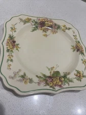 vintage Royal Doulton  Bread plate featuring the "Wattle" or "Roses & Wattle"