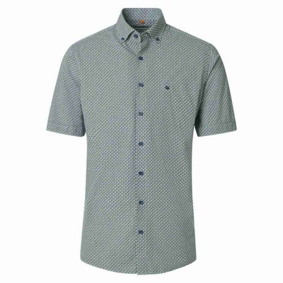 Redmond Mens Casual Shirt Short Sleeve 261425999 210 Orange Blue Green
