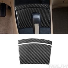 2pcs For Honda Civic 2003-2005 Carbon Fiber Interior Center Cupholder Cover Trim