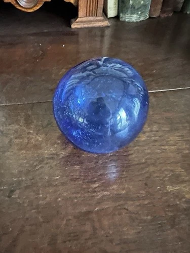 Vintage Blenko Glass Float Ball - Blue
