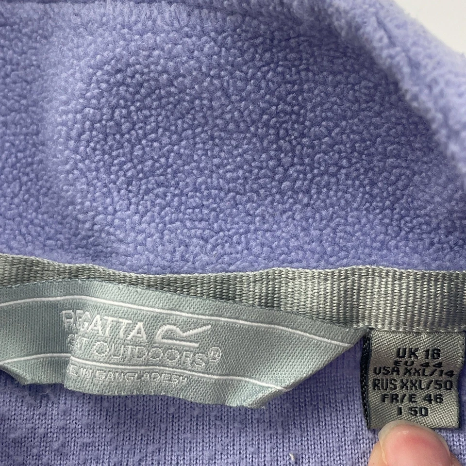 REGATTA Fleece 18 Blue Women's Long Sleeve 1/4 Zip - Image 4 of 4