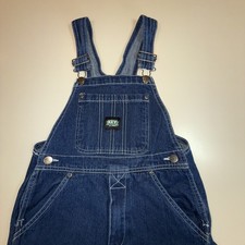 KEY IMPERIAL Farmer Blue Jeans Bib Overalls Child Youth Boys Girls size 7 Denim