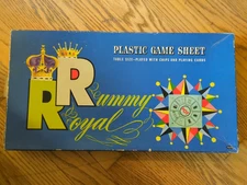 Vintage Whitman Rummy Royal Game 4713 1937 - includes chips and 1 deck of cards