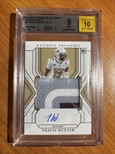 2025 Panini National Treasures  Travis Hunter Patch Auto RPA /25 BGS 9