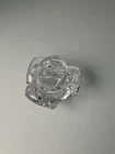 Vintage Waterford Crystal Ireland 3" Clear Rose Paperweight - Floral Beauty