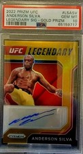 2022 PANINI PRIZM UFC Anderson Silva GOLD /10 PSA 10. 1ST AUTO PANINI. POP 1 !!!