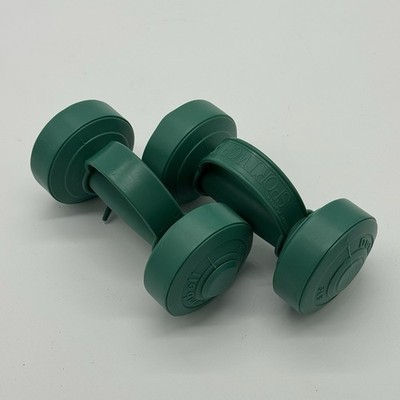3 lb. Hand Weights - SportWorks  Round End Dumbbells Pair, Plastic Coated, Green
