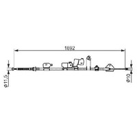 Handbremsseil Hinten Links FüR Toyota Corolla E15 07 Bis 14 Bosch 1NR-FE 1AD-FTV