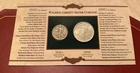 Walking Liberty Silver Coinage 1940 Half Dollars And 1990 Silver Dollar W/ Brief