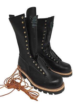 Hoffman Men's 14'' Comp. Toe Lineman Climbing Boots Black Leather Size 11E