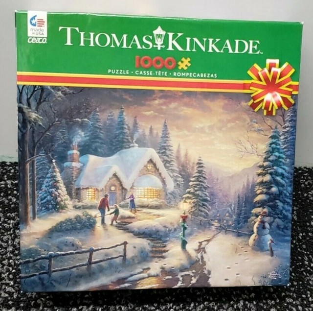 Thomas Kinkade 1000 Piece Jigsaw Puzzle by CEACO "COUNTRY CHRISTMAS