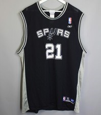 NBA SAN ANTONIO SPURS BASKETBALL SHIRT JERSEY REEBOK 21 DUNCAN SIZE XL