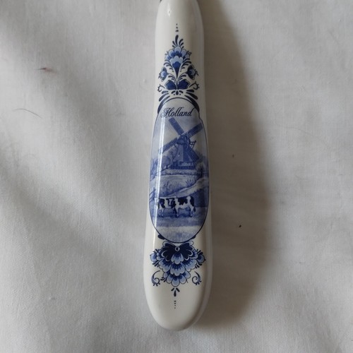Trophee Holland Cheese Slicer Shaver Porcelain Windmill Blue White unique x - Picture 5 of 5