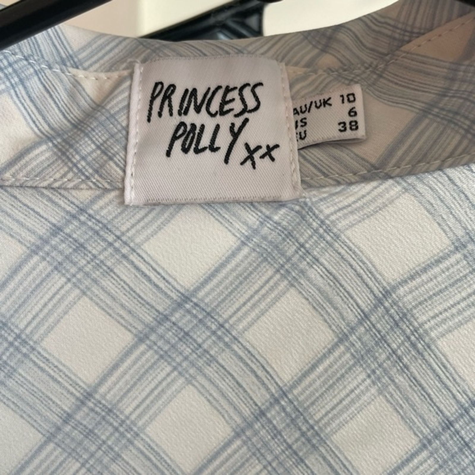 Princess Polly plaid,button front, split side hem… - image 6