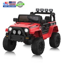 12V Kids Ride-On Truck Car Battery Powered 4 Wheeler Vehicle Toy W/ Remote Red