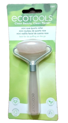 Ecotools Mini Rose Quartz Roller Depuff Biodegradable Paper Recyclable Plastic