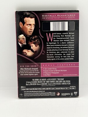 Torn Curtain Paul Newman, Julie Andrews Alfred Hitchcock Dvd w
