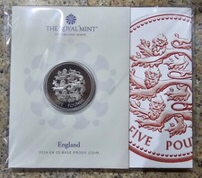 2024 ENGLAND Four Nations £5 Base Proof Coin Royal Mint Shop Exclusive.