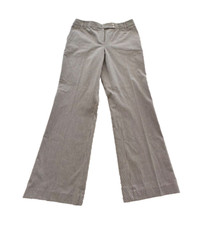 Liz Claiborne Women  s 10R Sloane Pin Striped Bootcut Pants High Rise White Black